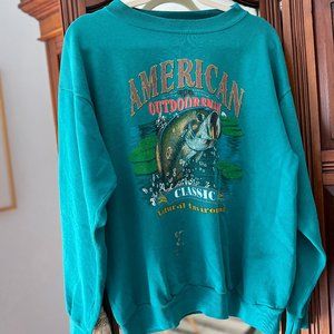**SOLD** Vintage American Outdoorsman Sweatshirt, Green, Mens XL